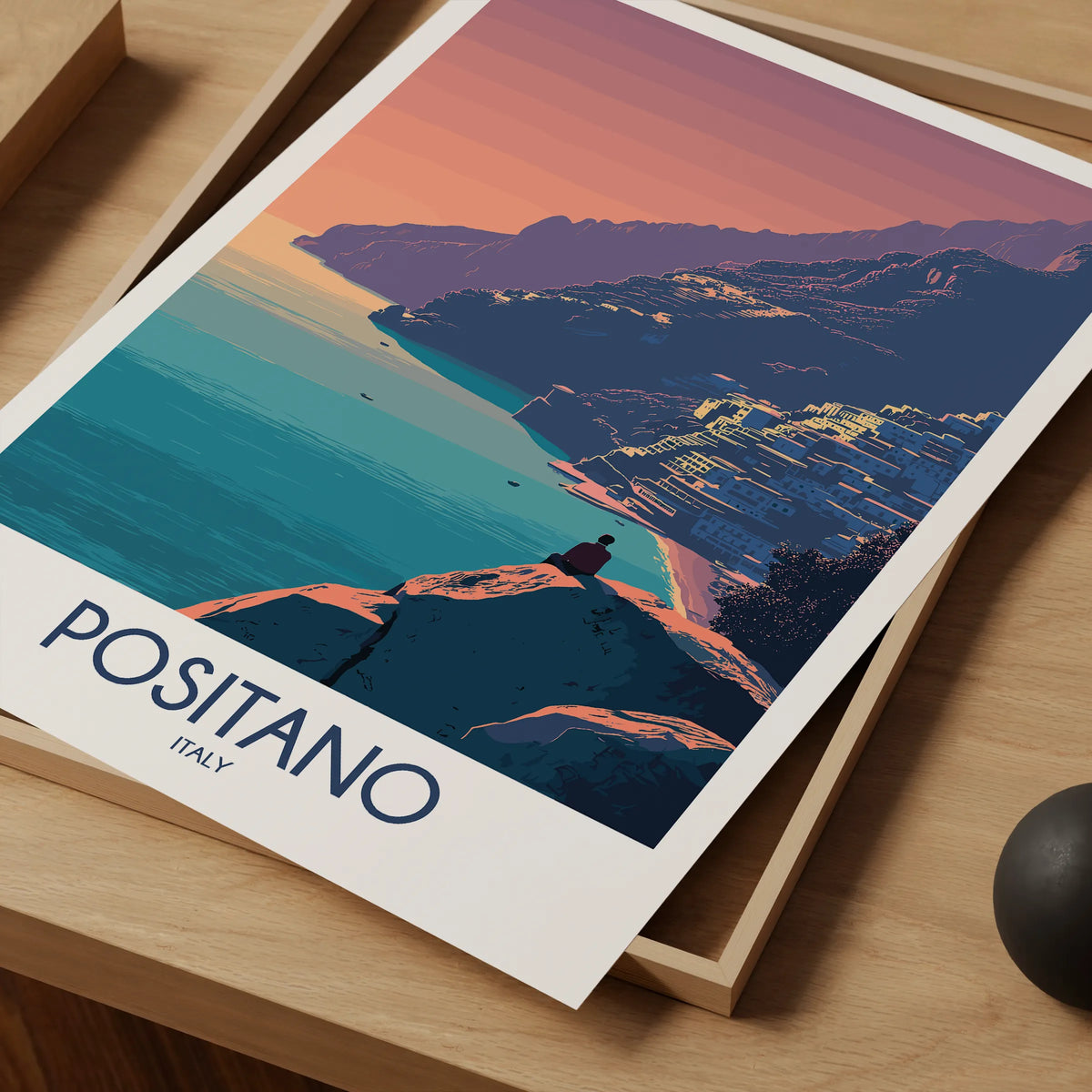 Positano Modern Travel Poster