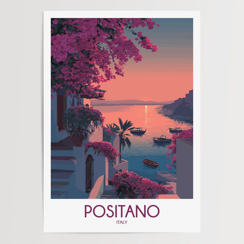 Positano Modern Travel Poster