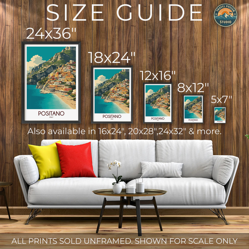 Positano Modern Travel Poster