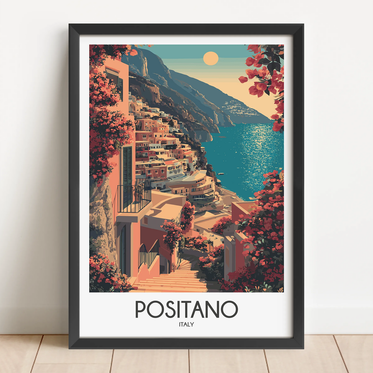 Positano Modern Travel Poster