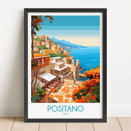 Positano Modern Travel Poster