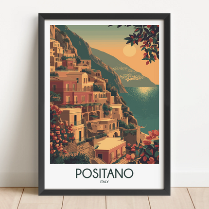 Positano Modern Travel Poster