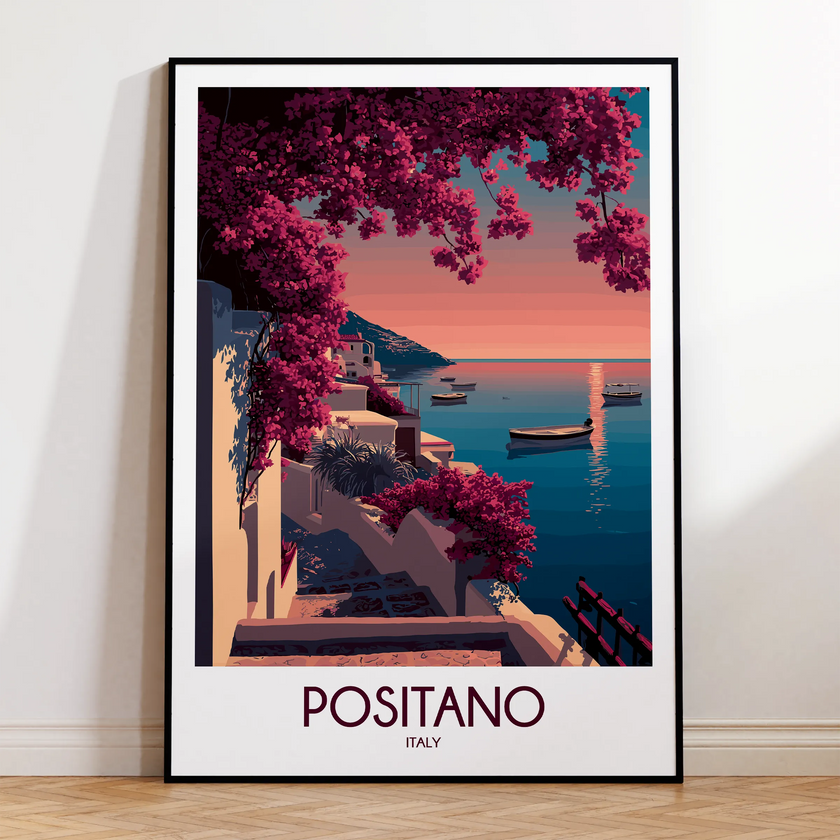 Positano Modern Travel Poster
