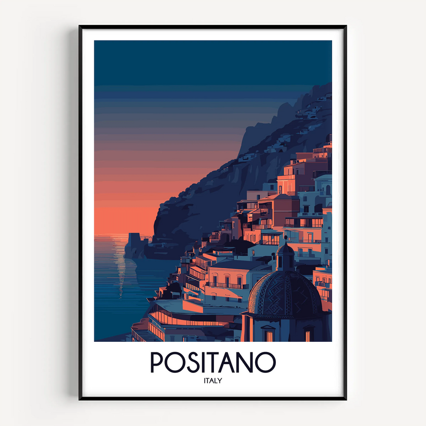 Positano Modern Travel Poster