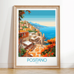 Positano Retro Travel Illustration