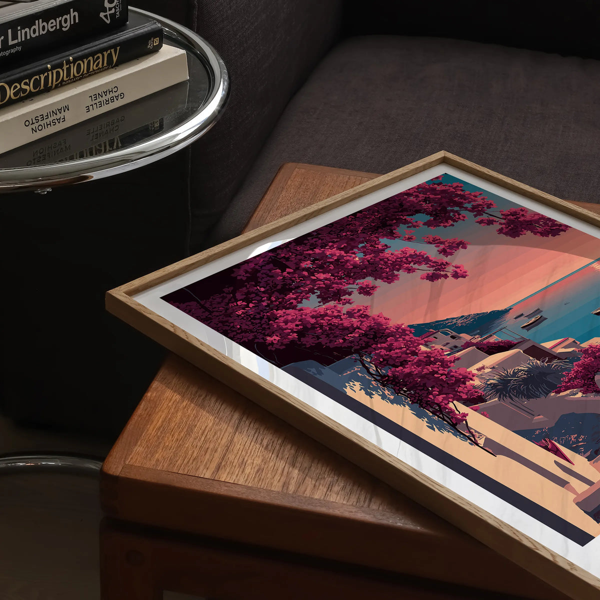 Positano Scenic Landscape Art