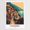 Positano Scenic Landscape Art