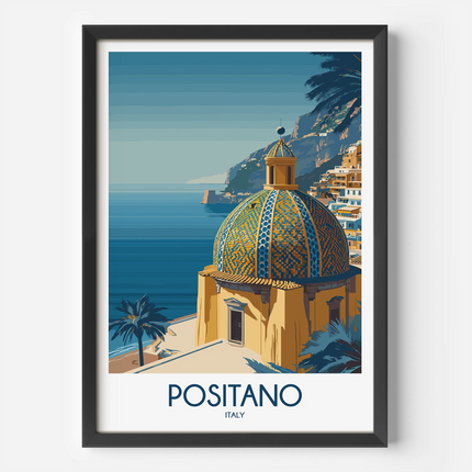 Positano Scenic Landscape Art