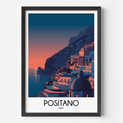 Positano Scenic Landscape Art