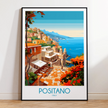 Positano Scenic Landscape Art
