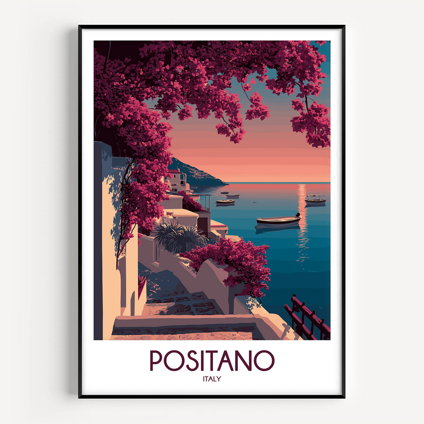 Positano Souvenir Poster Print