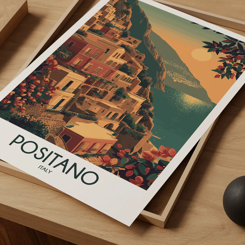 Positano Vintage Style Print