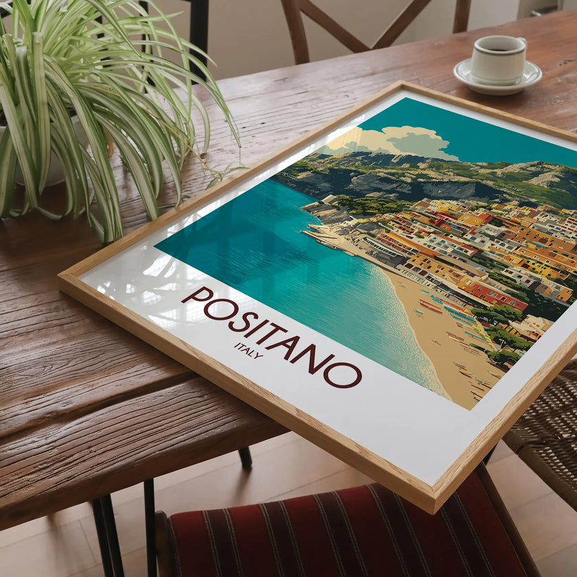 Positano Vintage Style Print