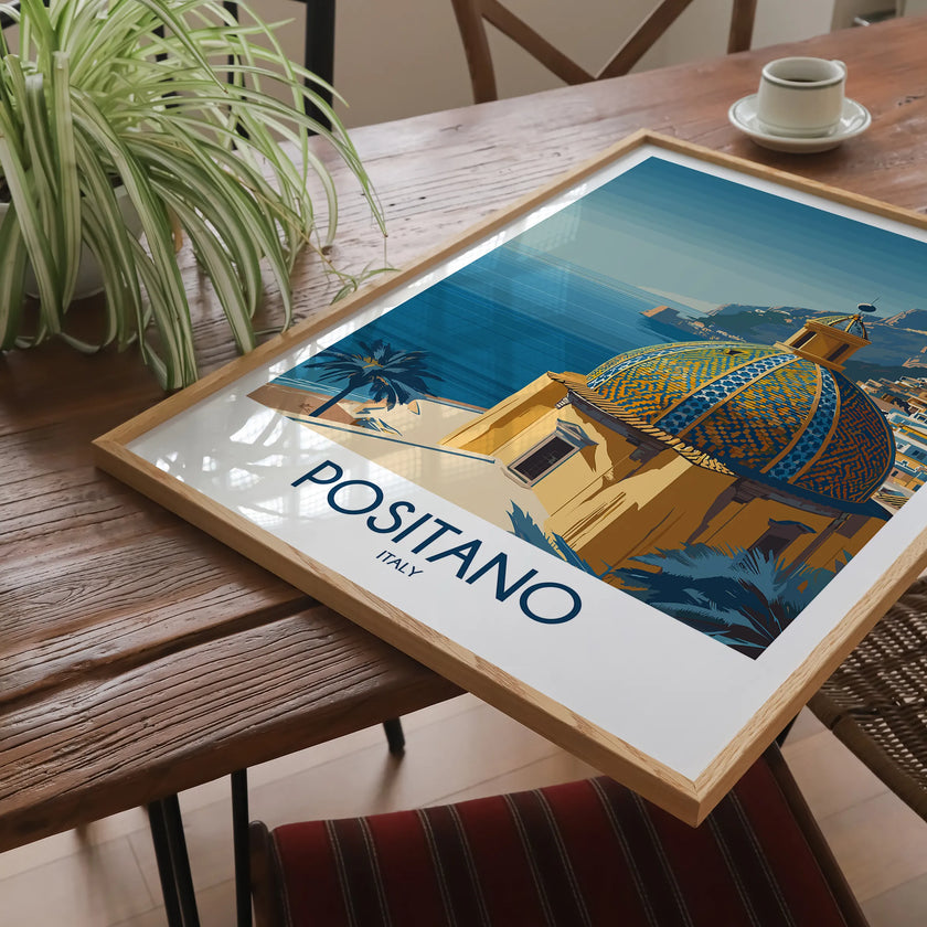 Positano Vintage Style Print