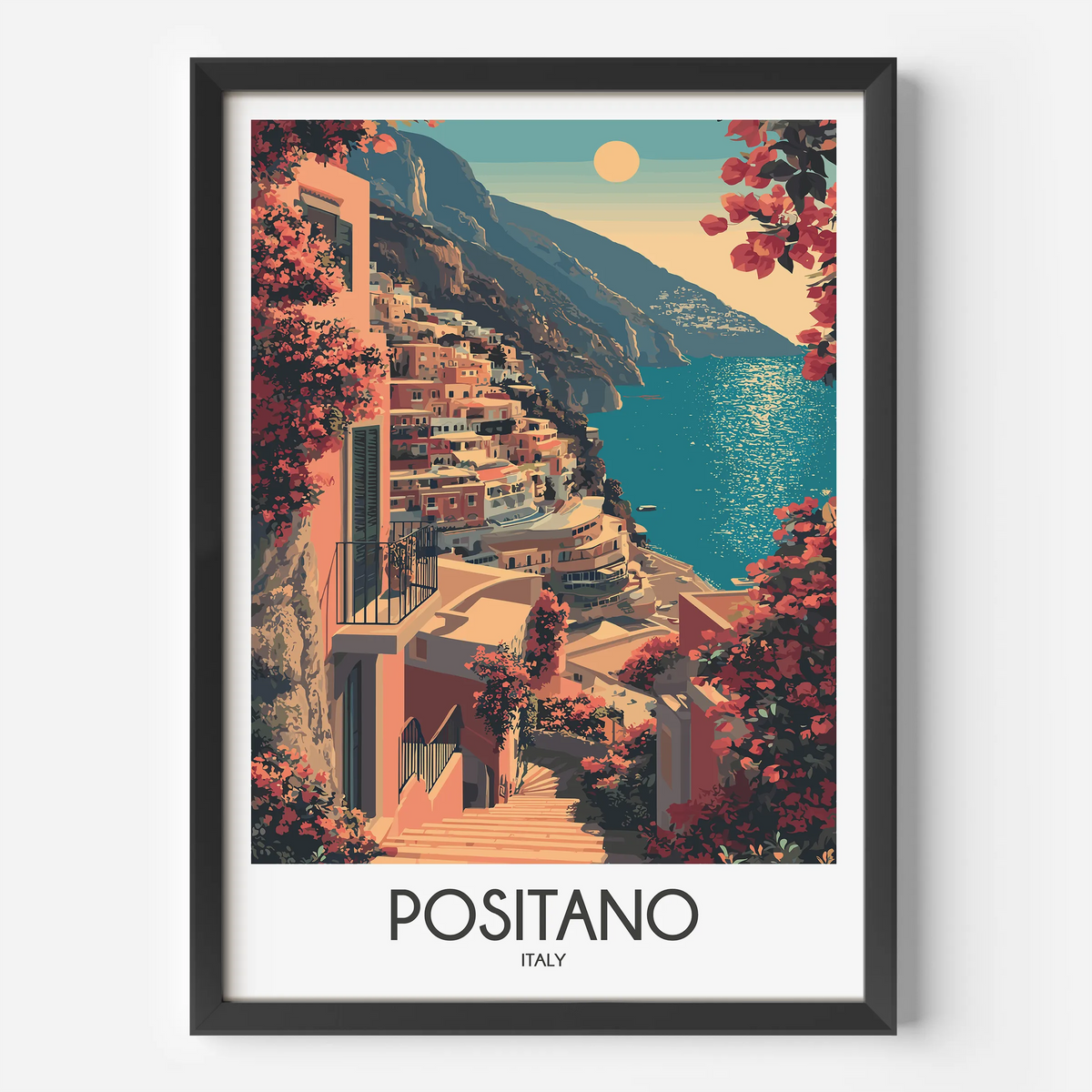 Positano Vintage Style Print