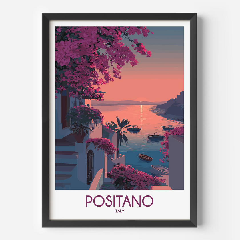 Positano Vintage Style Print