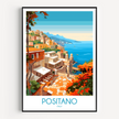 Positano Vintage Style Print