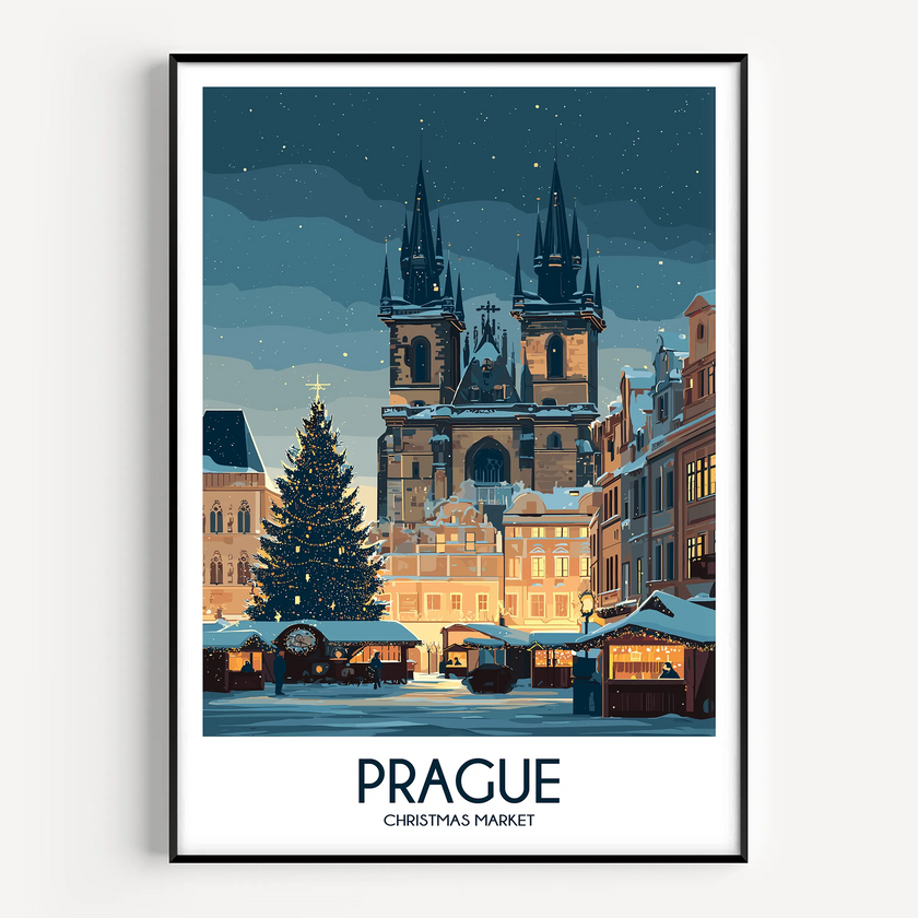 Prague Modern Travel Poster