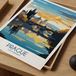 Prague Retro Travel Illustration