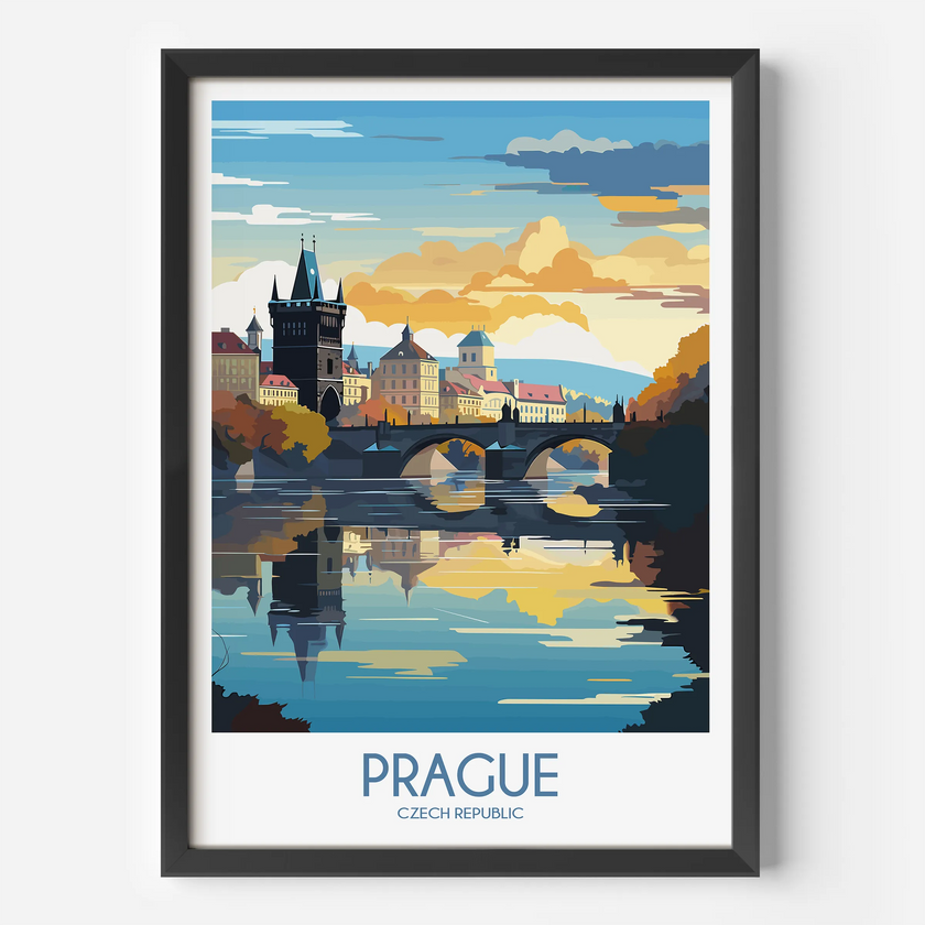 Prague Vintage Style Print