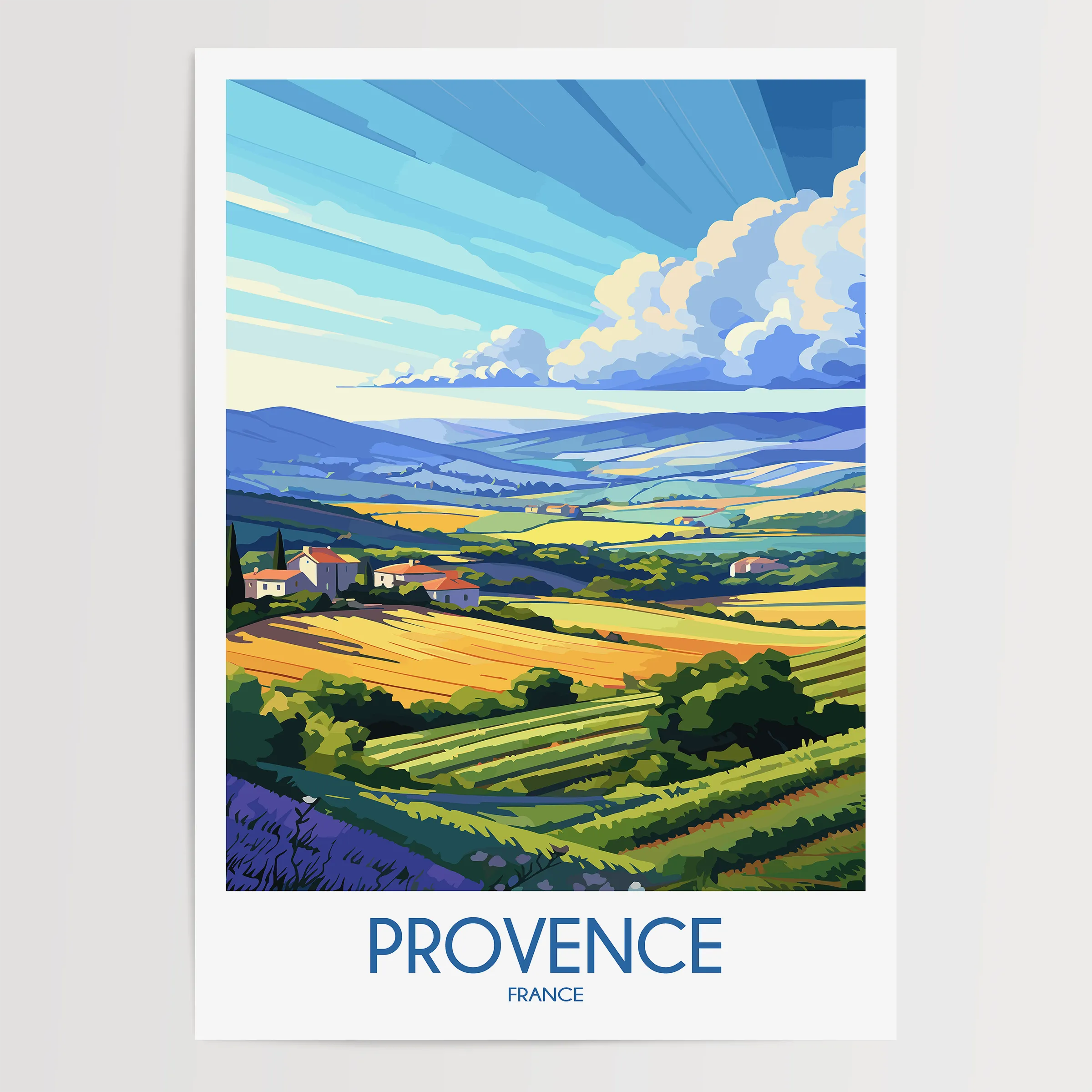 Provence Scenic Landscape Art