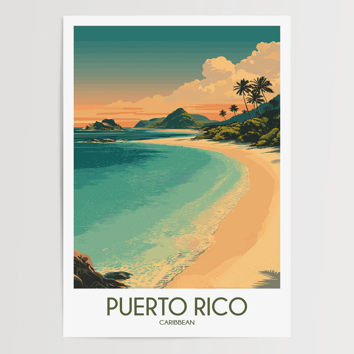 Puerto Rico Destination Art Gift