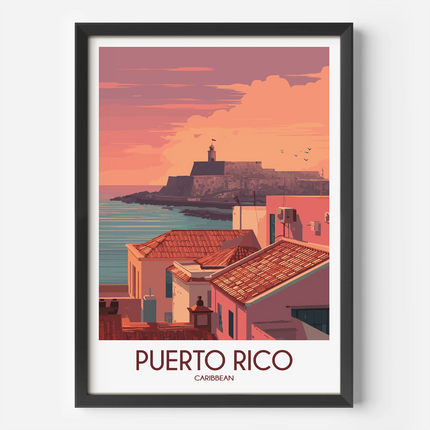 Puerto Rico Modern Travel Poster