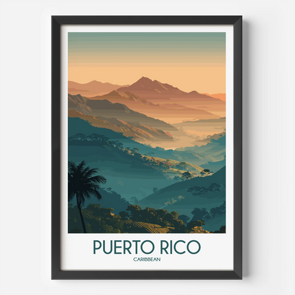 Puerto Rico Modern Travel Poster