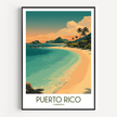Puerto Rico Modern Travel Poster
