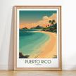 Puerto Rico Retro Travel Illustration