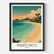 Puerto Rico Vintage Style Print
