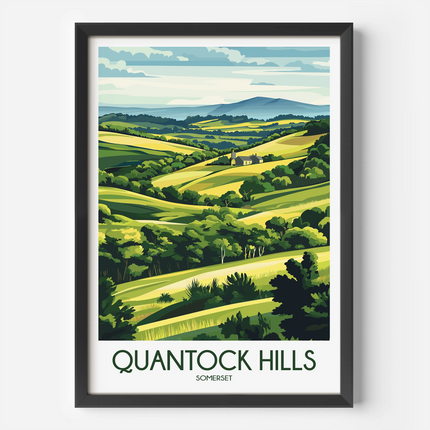 Quantock Hills Destination Art Gift