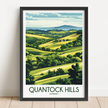 Quantock Hills Scenic Landscape Art