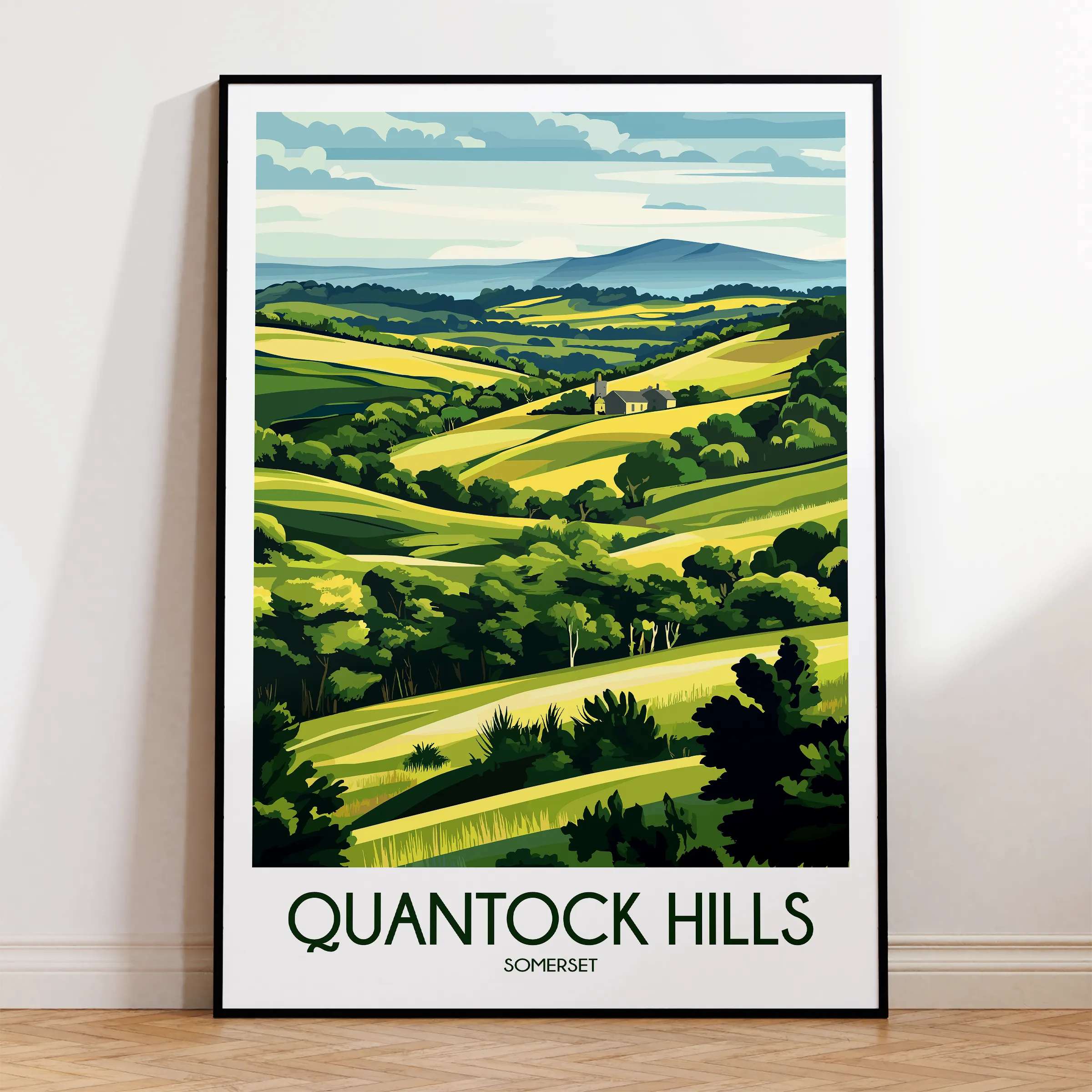 Quantock Hills Souvenir Poster Print