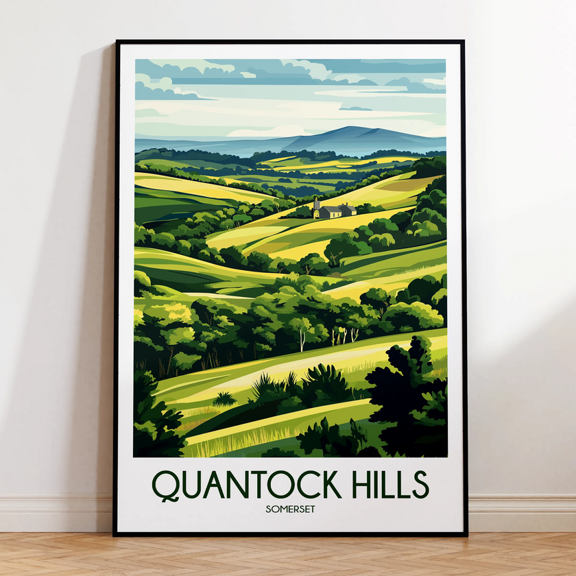 Quantock Hills Souvenir Poster Print