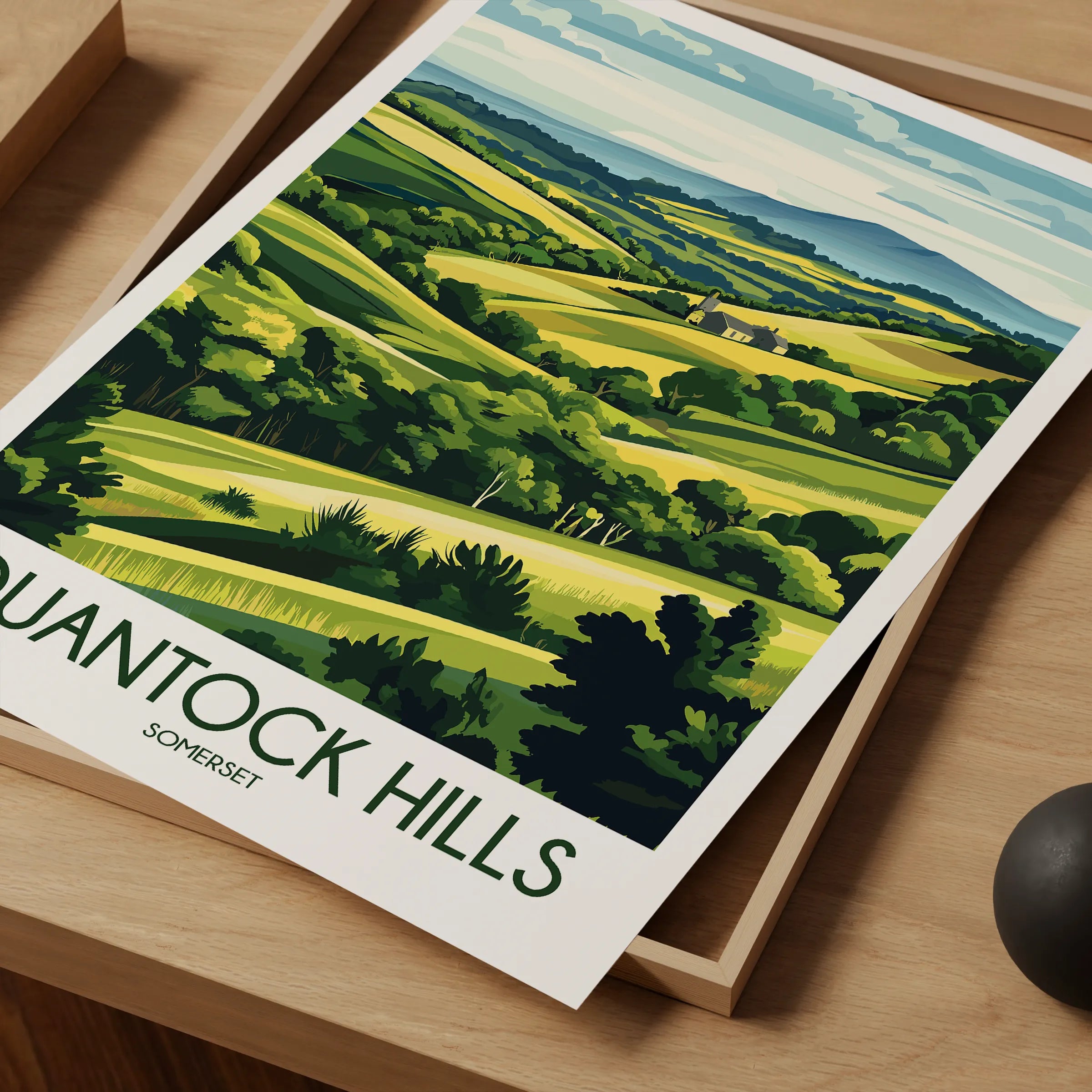 Quantock Hills Vintage Style Print