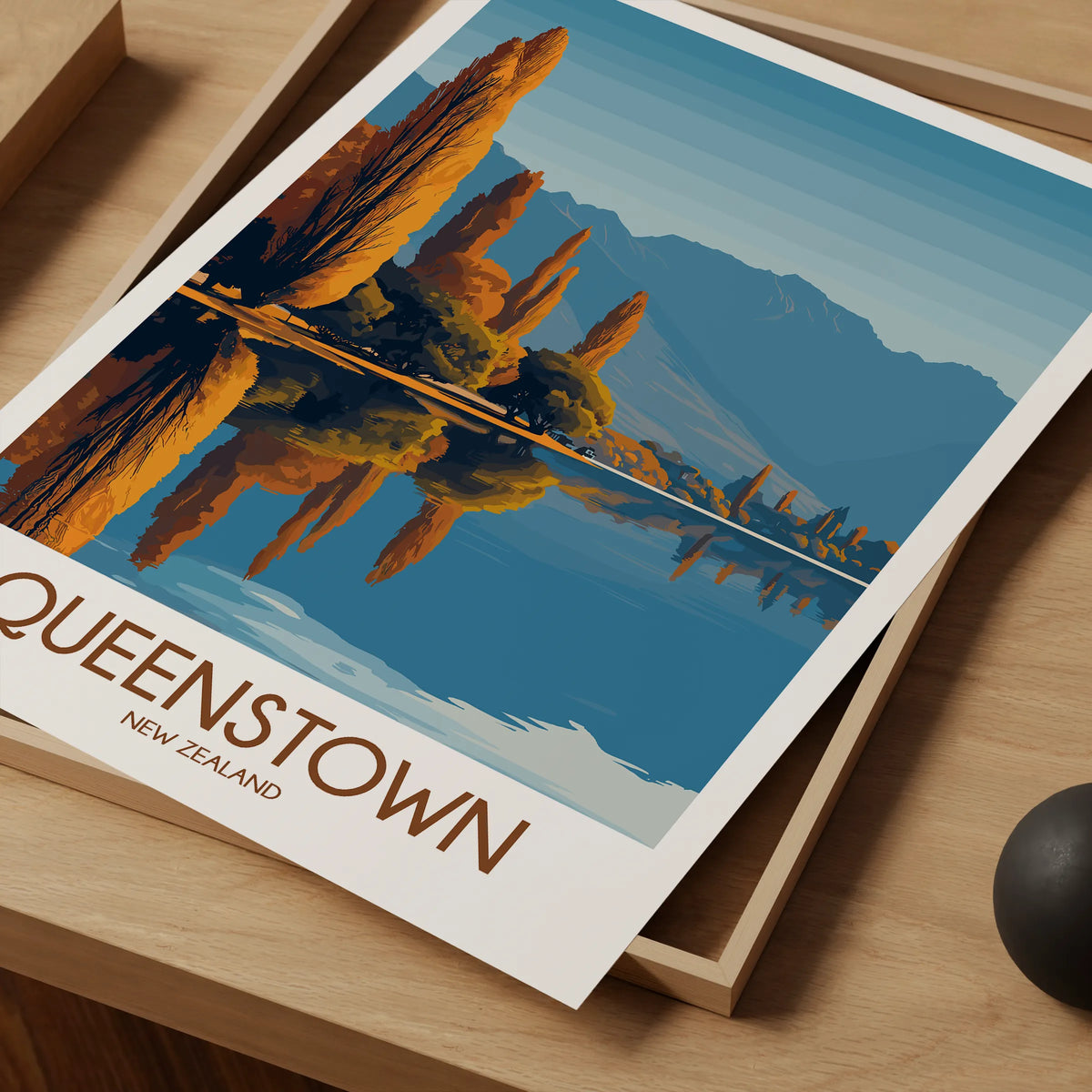 Queenstown Modern Travel Poster