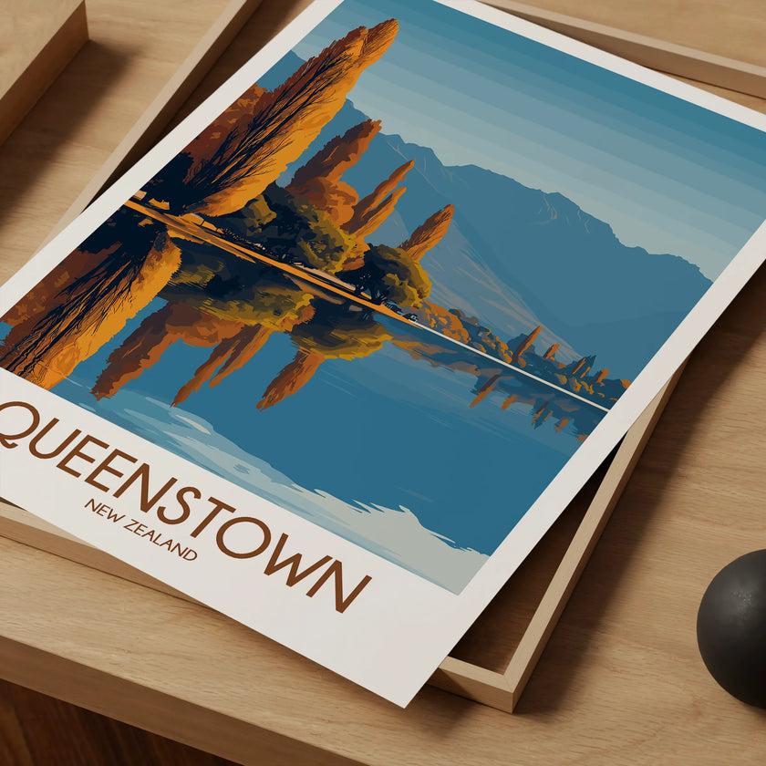 Queenstown Modern Travel Poster