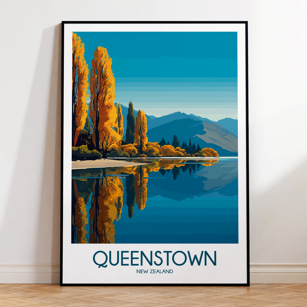 Queenstown Modern Travel Poster