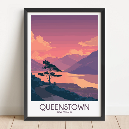 Queenstown Vintage Style Print