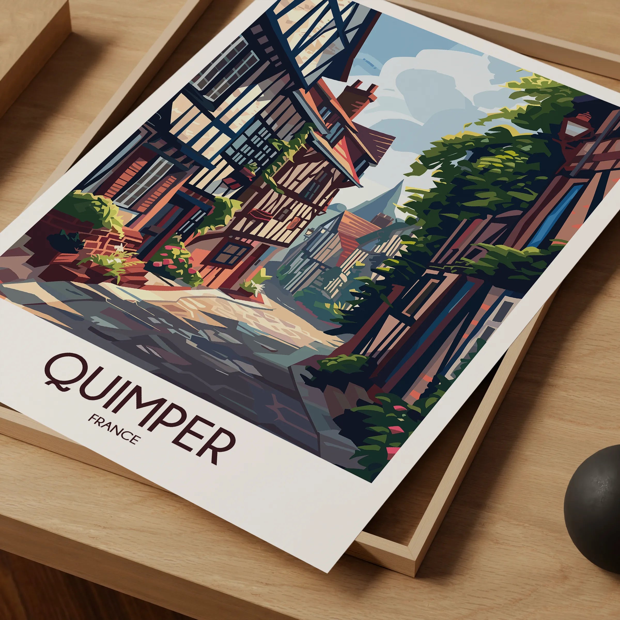 Quimper Modern Travel Poster