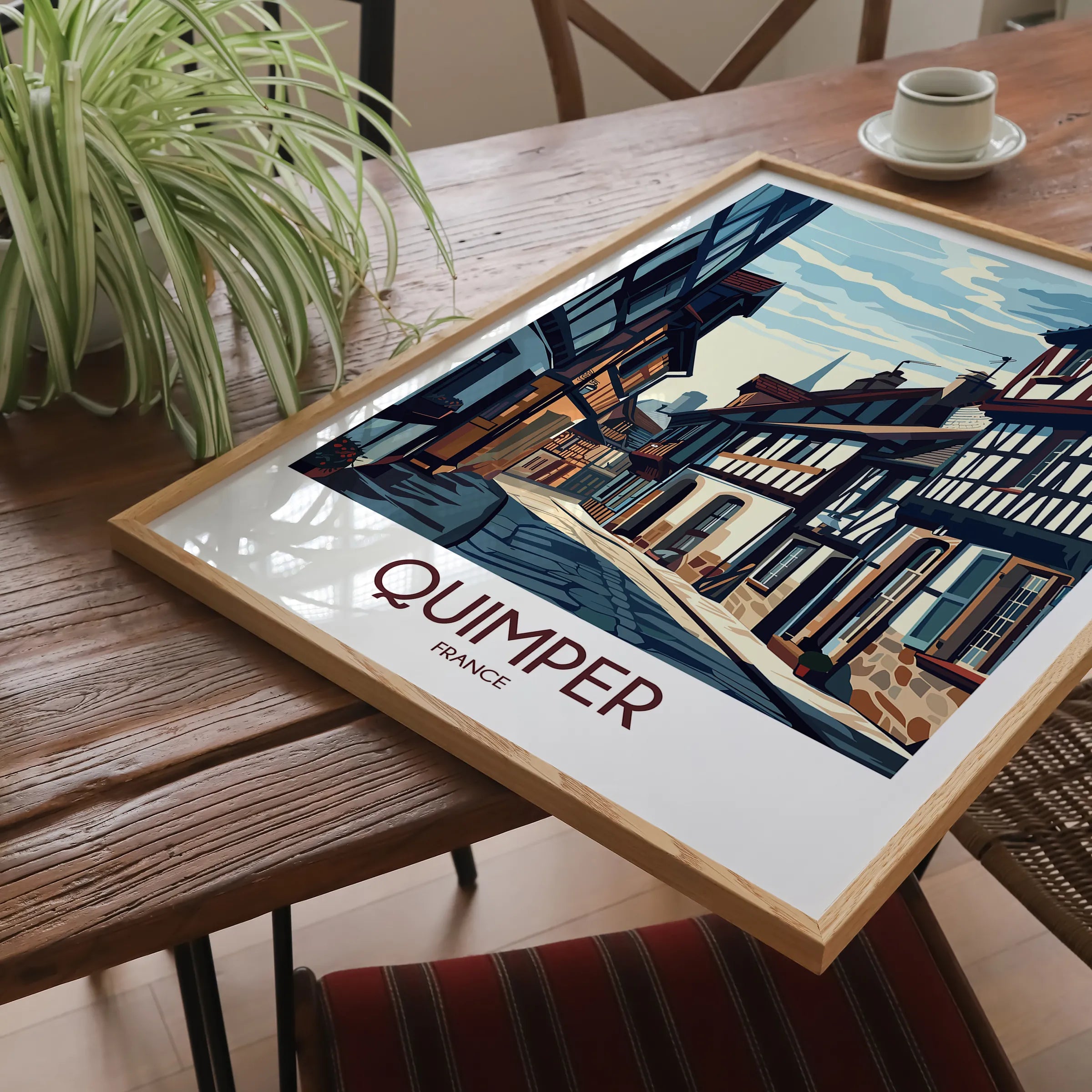 Quimper Modern Travel Poster