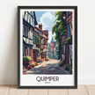Quimper Retro Travel Illustration