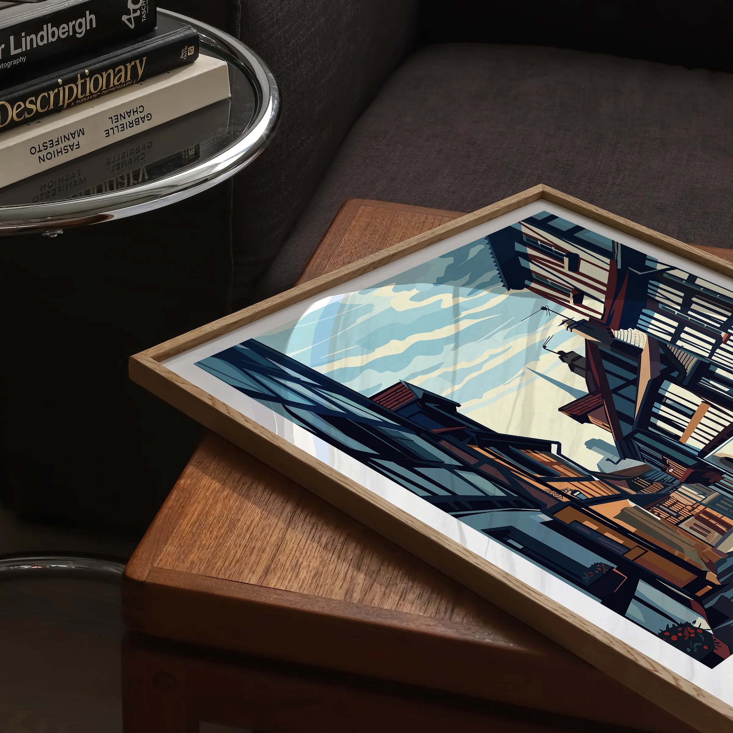 Quimper Vintage Style Print