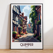 Quimper Vintage Style Print