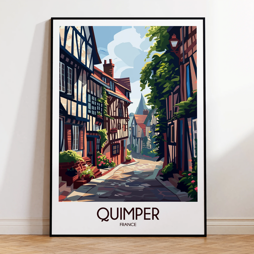 Quimper Vintage Style Print
