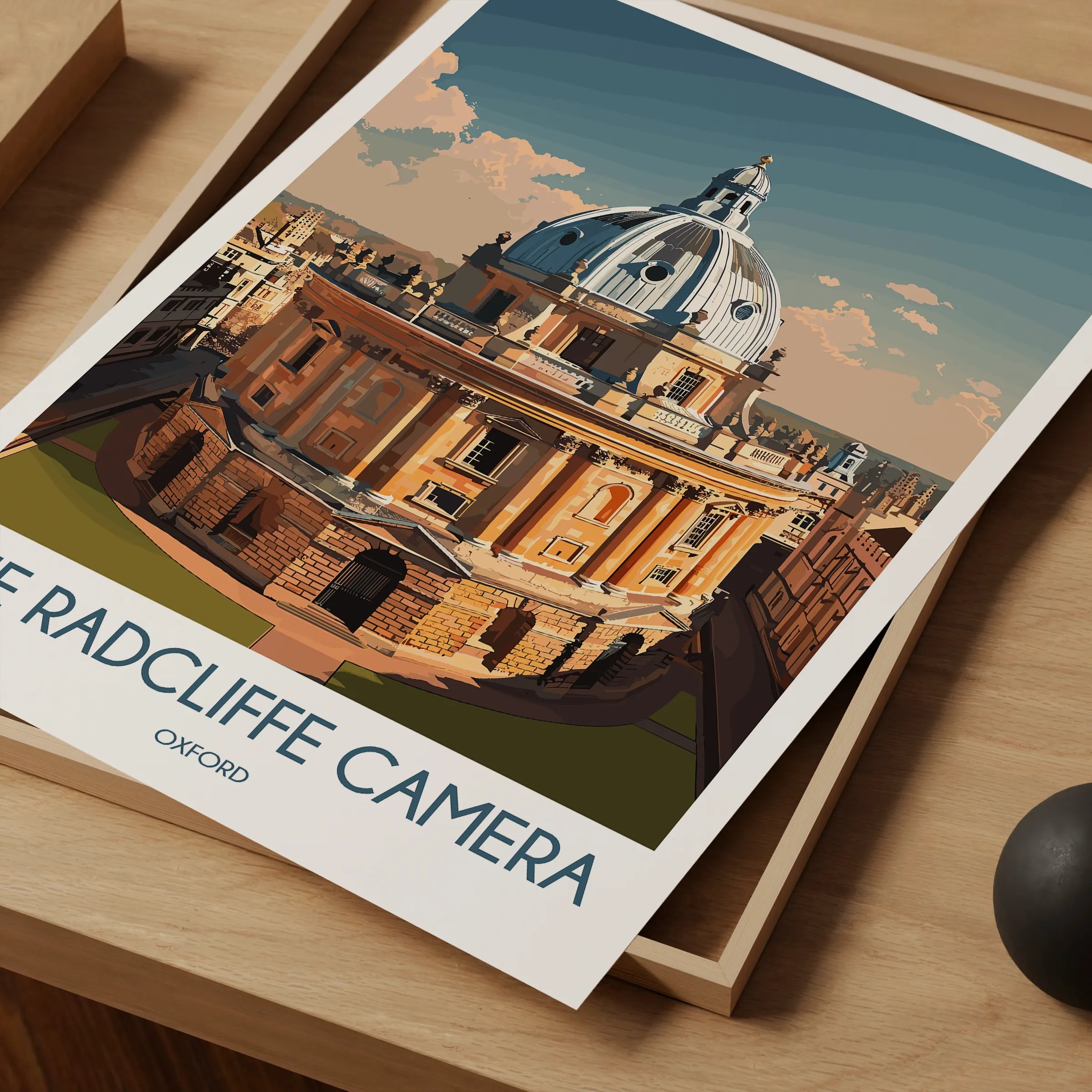 Radcliffe Camera Retro Travel Illustration