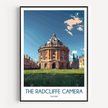Radcliffe Camera Retro Travel Illustration