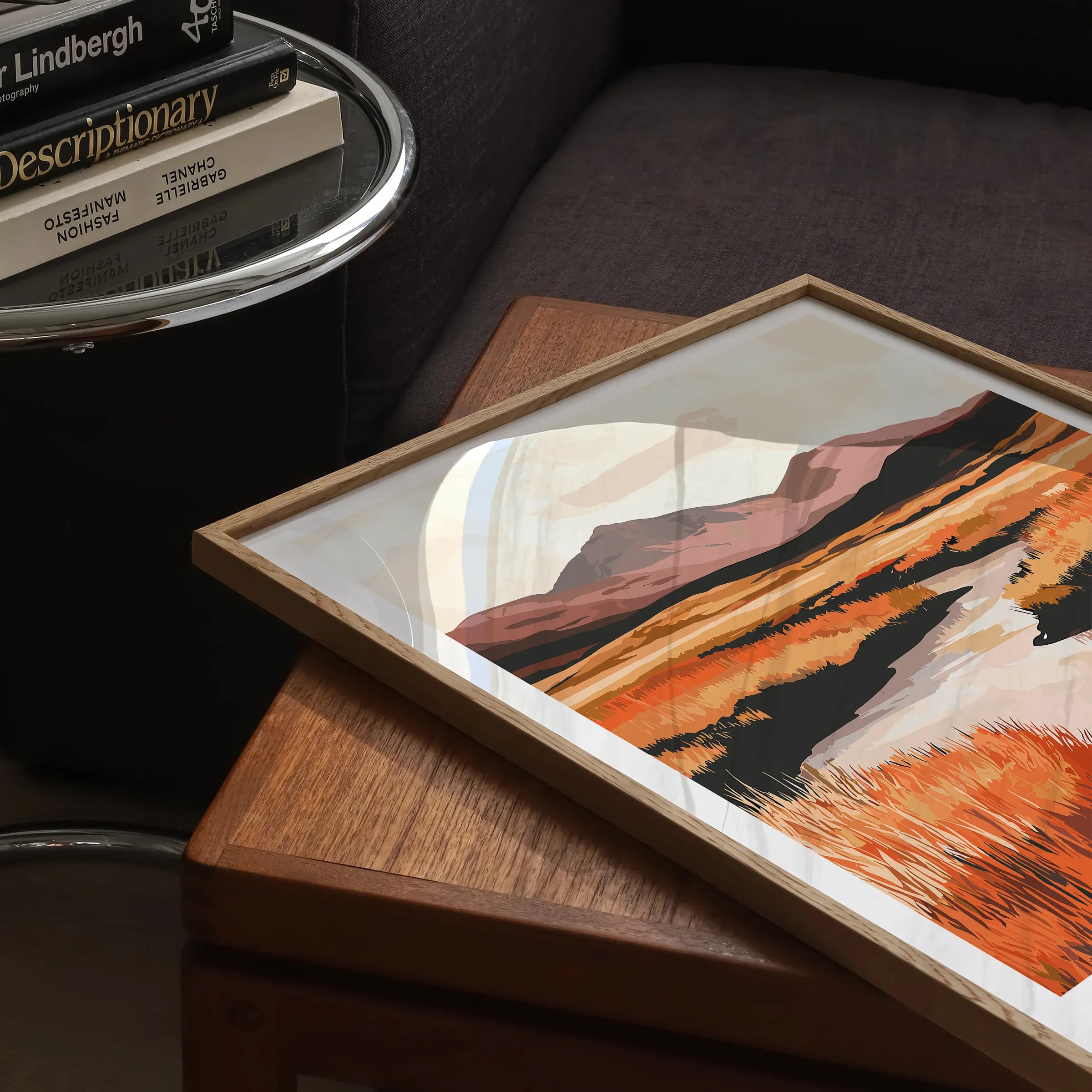 Rannoch Moor Retro Travel Illustration