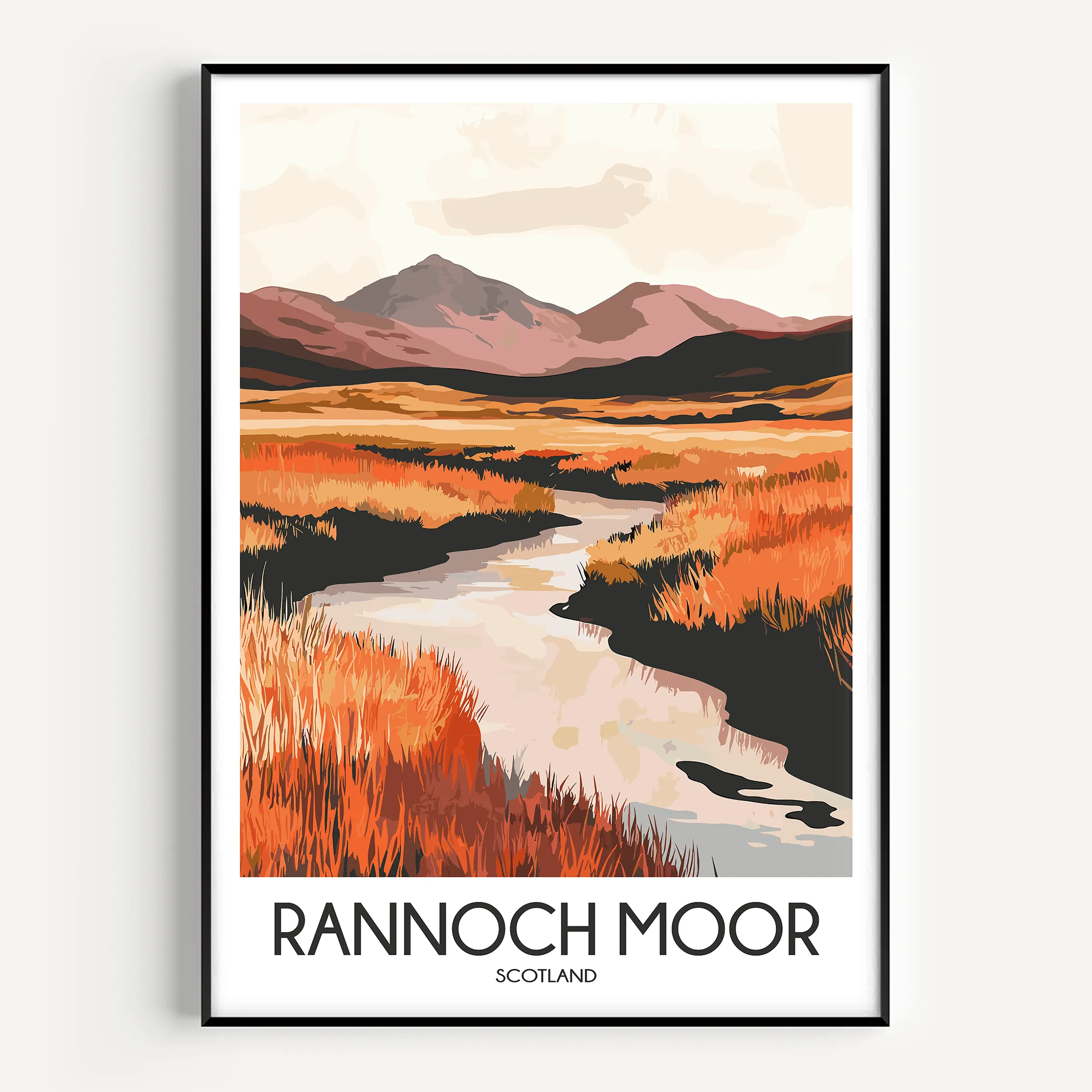 Rannoch Moor Vintage Style Print